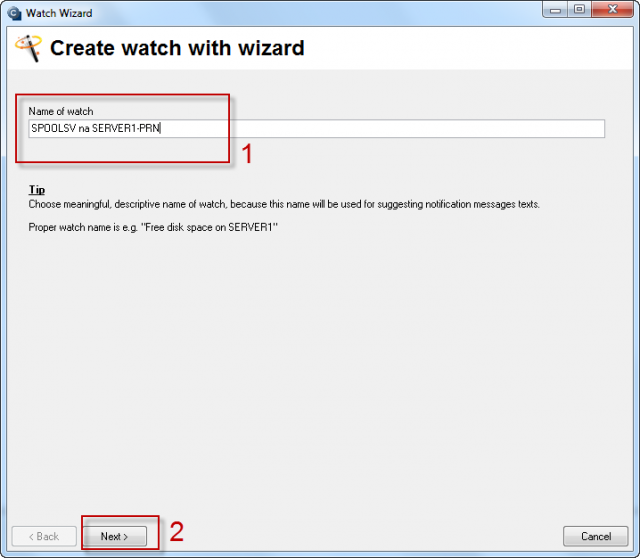 Image: Add watch with wizard