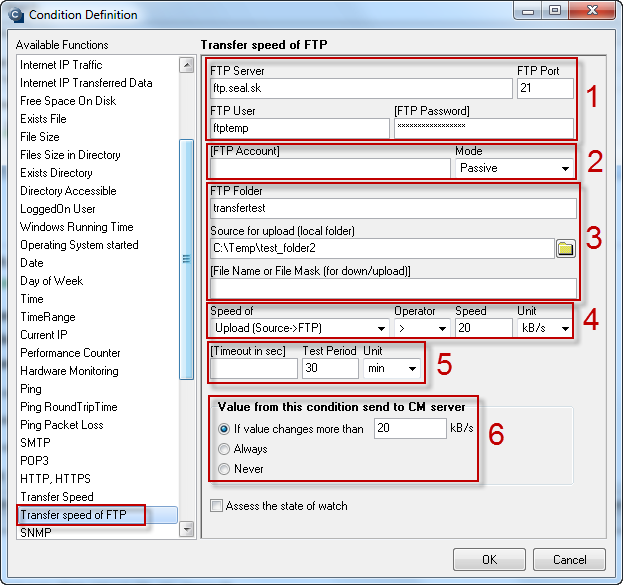 Image: Transfer speed of FTP