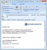 Príklad E-mailovej notifikácie o antivírusovej poruche